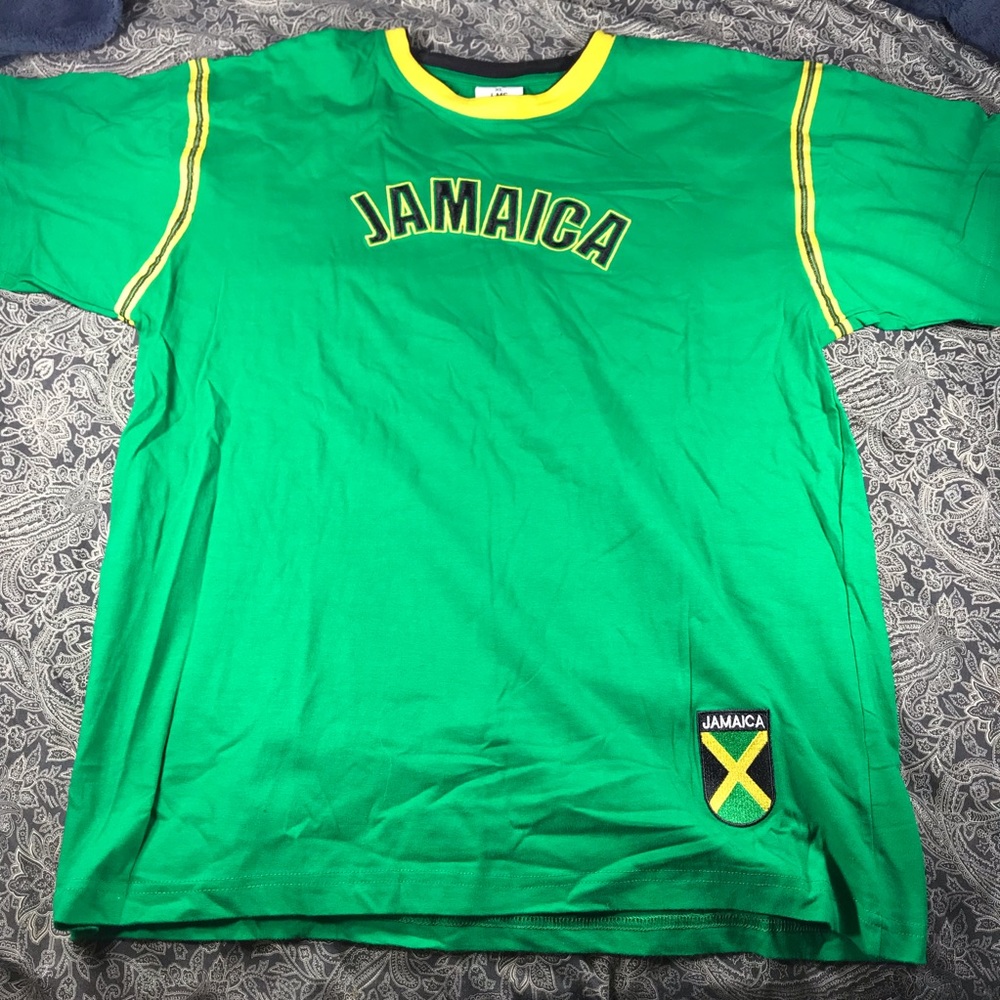 Jamaica themed shirt.